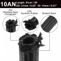 X Autohaux 3ft 10an Fuel Hose An10 Universal Car Braided Nylon Stainless Steel Cpe Oil Gas Line Black