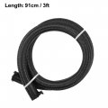 X Autohaux 3ft 10an Fuel Hose An10 Universal Car Braided Nylon Stainless Steel Cpe Oil Gas Line Black