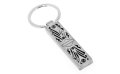Harley-davidson Vegan Leather Keychain With Clip And Key Ring Genuine Swarovski Crystals Silver Cut Out 