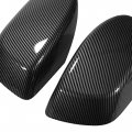 X Autohaux Pair Car Exterior Rear View Mirror Covers Cap Replacement For Bmw 5 Series E60 E61 E63 E64 2004-2007 Carbon Fiber