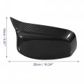 X Autohaux Pair Car Exterior Rear View Mirror Covers Cap Replacement For Bmw 5 Series E60 E61 E63 E64 2004-2007 Carbon Fiber