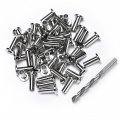 316 Stainless Steel Protector Sleeves Hardware Grommet Cable Railing Kit 50 Pack 