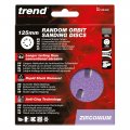 Trend Zirconium 5 Inch Random Orbit 40 Grit Abrasive Sanding Discs Ab 125 40z Pack Of 10
