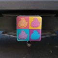 Peeps In Squares Four Colors Tow Trailer Hitch Cover Plug Insert