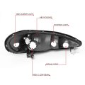 Black Housing Clear Corner Headlight Head Lamps Tool Kit Compatible With Pontiac Grand Am 99-05