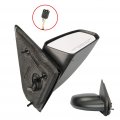Ocpty Black Right Side Mirror Fit For 2003-2007 Saturn Ion Textured Glass Non-folding
