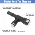 X Autohaux Heater Hose Tee Cooling Quick Connector 15055342 15055343 800-413 800-414 For Cadillac Escalade Esv Ext Chevrolet