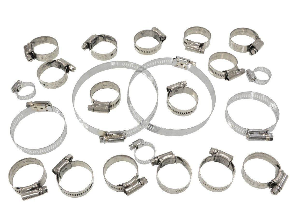 1985-1995 Corvette Radiator Hose Clamp Assortment 22 Pieces