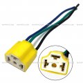 60 Pieces 3 Wire Plug Pin Female Ceramic High And Low Beam For H4 Bulbs Connector Pigtail