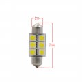 Uxcell 10pcs 36mm White 6-5050 Surface Mount Device Led Festoon Dome Map Light Car Interior Lamp