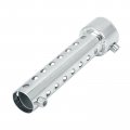 Larcele 42mm Universal Motorcycle Exhaust Silencer Adjustable Removable Muffler Xsq-03 Silver