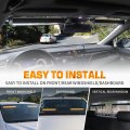 Xridonsen Amber Dash Strobe Lights 144 Led Emergency Warning Hazard Safety 2x14 5 Inch Front Rear Interior Windshield W Suction