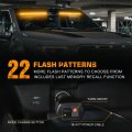 Xridonsen Amber Dash Strobe Lights 144 Led Emergency Warning Hazard Safety 2x14 5 Inch Front Rear Interior Windshield W Suction