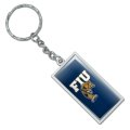 Graphics More Rectangle Florida International University Primary Logo Keychain In Chrome Plated Metal