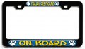 Italian Greyhound On Board Dogs Pets Bl 3d Metal License Plate Frame Auto Suv Truck Tag Holder R45 
