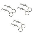 Gatuida 6 Pcs Vernier Caliper Keyring Tool Keychain Coupless Camping Slides Carabiner Caliper Ruler Couple Keychains Mini 