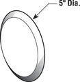 Prime-line Products U 9271 Wall Protector 5 In Smooth Surface Rigid Vinyl White Self-adhesive 