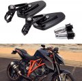 Black Motorcycle Bar End Mirrors Rear View Cnc For Grom Msx125 Cb500f Kawasaki Z125 Pro Z650 Z750 Z800 Z900 Er6n Er6f Yamaha 