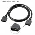 Uxcell Rgb Splitter Cable Female To 4 Pin Extension Connector Cord Wire For 5050 3528 Led Light Strips 50cm Length