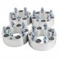 Hex 2 5x4 To 5 5x114 3mm Wheel Spacers Adapters With 5mm Cb 1 2 Studs 4pcs For Ford Lincoln Mercury Jeep Silver 
