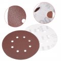 Uxcell 10pcs 7 Inch 8 Hole Hook And Loop Sanding Disc 80 Grit Flocking Sandpaper Random Orbital Sander Paper