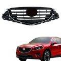 Black With Silver Molding Front Bumper Grille Upper Replacement For Cx-5 2015 2016 Ma1200208 Ka0g50710b 