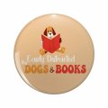 1080 Graphics Easily Distracted By Dogs And Books Key Chain Double Sided Stainless Steel Keychain 