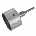 Wall Hole Drill Bit 95mm Concrete Cement Stone Saw Cutter 100mming Depth Round Shank With Connecting Rod For Sds X4 Impact 