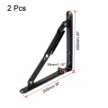 Uxcell Folding Bracket 8 Inch 205mm For Shelves Table Desk Wall Mounted Support Collapsible Long Release Arm Space Saving