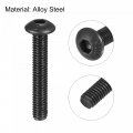 Uxcell M3x18mm Hex Socket Button Head Cap Bolts Screws Alloy Steel 50pcs