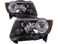 Headlight Assembly Set Of 2 With Black Trim For 2013-2017 Jeep Compass Standard Type Code Lmb Only 