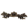 Vicenza Designs K1200 Carlotta Hibiscus Pull 3-inch Antique Brass 