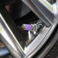 Baby Tiger And Lillies Valve Stem Caps For Tire Rim Wheel Aluminum Purple