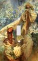Fine Art Mucha Madonna Of The Lillies Decorative Switchplate Cover 
