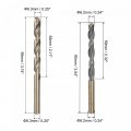 Uxcell 6 2mm 3mm Drilling Dia Twist Bits High Speed Steel Cobalt Straight Shank Metric Drill Bit 3pcs