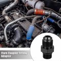 X Autohaux Black 6an Male To M12 1 25mm Thread Tube Hardline Fuel Line Adapter Oil Gas Pipe Fitting