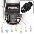 X Autohaux Black 6an Male To M12 1 25mm Thread Tube Hardline Fuel Line Adapter Oil Gas Pipe Fitting