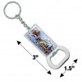 Graphics More Mountain Fly Fishing Bear Stream Lake Fish Keychain Rectangle Chrome Plated Metal Bottle Cap Opener