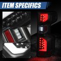 Auto Dynasty Rear Red Led Drl Tail Lights Brake Lamps With Reverse Compatible Chevy Silverado 1500 Wt Lt Ltd 2019-2024 Driver