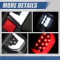 Auto Dynasty Rear Red Led Drl Tail Lights Brake Lamps With Reverse Compatible Chevy Silverado 1500 Wt Lt Ltd 2019-2024 Driver