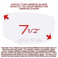 Passenger Side Mirror Glass Assembly With Plastic Backing Plate Non-heated For 2013-2017 Honda Accord