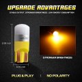 Hercoo Led Park Signal Side Marker Lights Lamps Cover Lens Amber Bulbs Driver And Passenger Front Light Housing Assembly