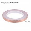 Uxcell Single-sided Conductive Tape Copper Foil Adhesive 10mm X 30m 98ft For Guitar Emi Shielding Crafts Electrical Repairs