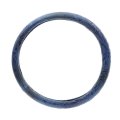 Universal Anti Slip Leather Steering Wheel Cover 14 5 To 15 In Middle Size Auto Protector With Flower Grain Design Blue Style 