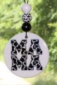 Rear View Mirror Accessories Hanging Cow Print Mama Mom Car Charm Cute Swinging Ornamnet Pendant For Women Interior Decor Black 