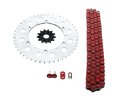 Kawasaki Klx300r Red Chain And Sprocket Kit 13 47 110l For 2003 2004 2005 2006 2007 Models Steel Front Rear Sprockets With Non 