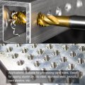 Uxcell Spiral Flute Threading Tap 8-32 Unc Hss High Speed Steel Titanium Plated Machine Thread Screw 3 Flutes Tapping Tool H2