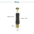 45pcs 35mm Furniture Connecting Fittings Thread Bolts Dowels Screws Metal Dowel Fitting Fasteners For Cabinet Drawer And