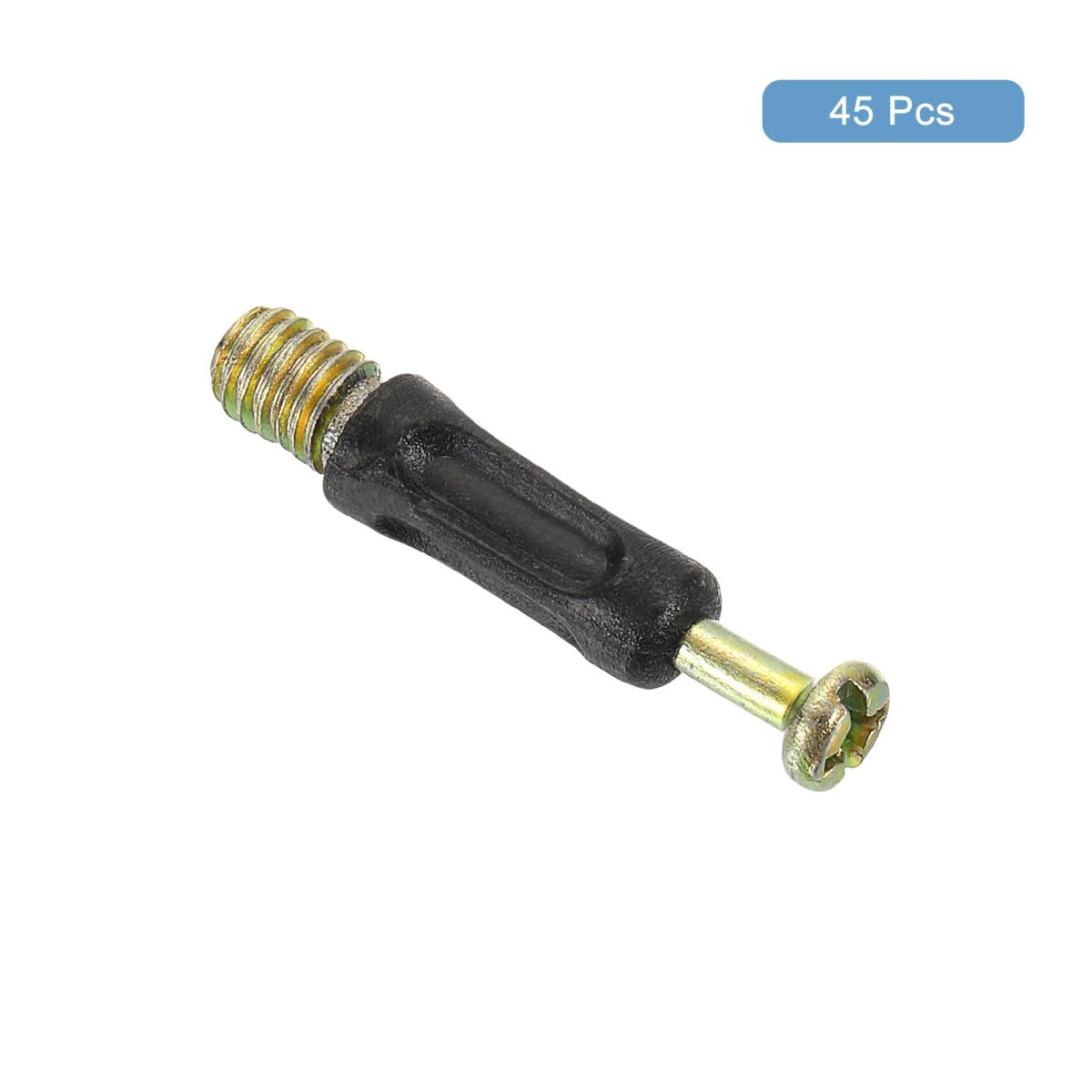 45pcs 35mm Furniture Connecting Fittings Thread Bolts Dowels Screws Metal Dowel Fitting Fasteners For Cabinet Drawer And