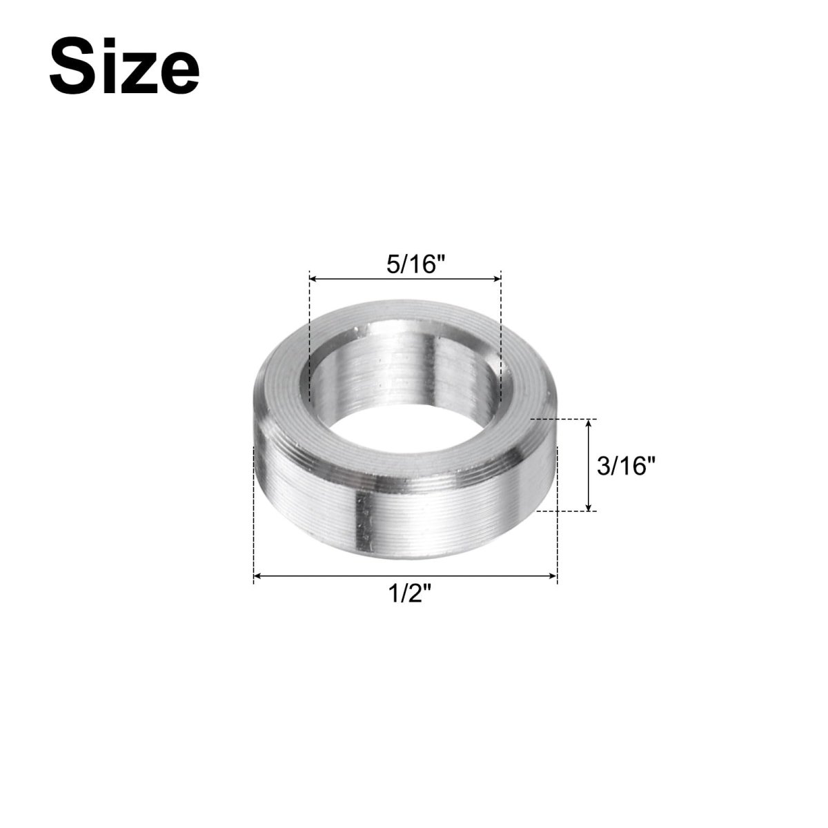 10 Pcs Stainless Steel Spacer 5 16 Bore X 1 2 Od 3 Length Screw Bushing Plain Finish Round Metal For Screws Bolts And Rods